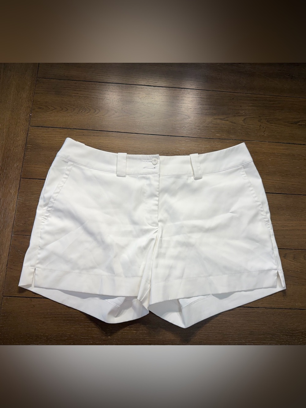 Nike Dri-FIT Victory Women's 4” Shorts White Sz 12 Wicking Stretch Golf